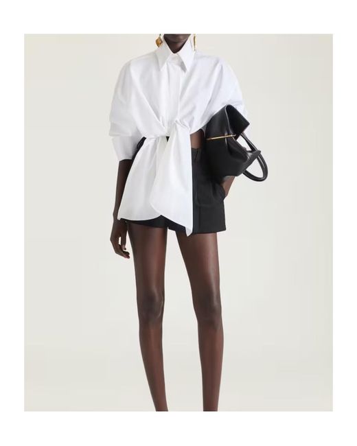 Givenchy White Asymmetric Poplin Shirt