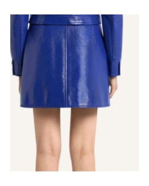 Courreges Blue Courrèges Reedition Vinyl Mini Skirt