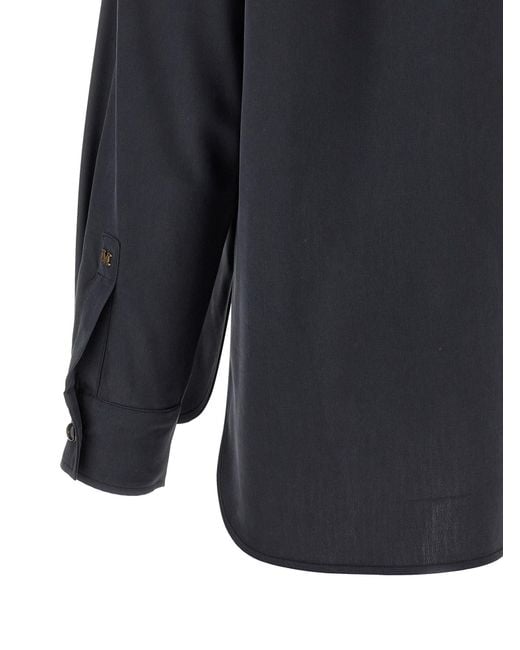 Max Mara Black Siamese Button-Up Long-Sleeved Shirt