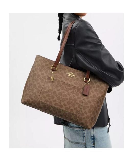 COACH Brown Station Tote Bag