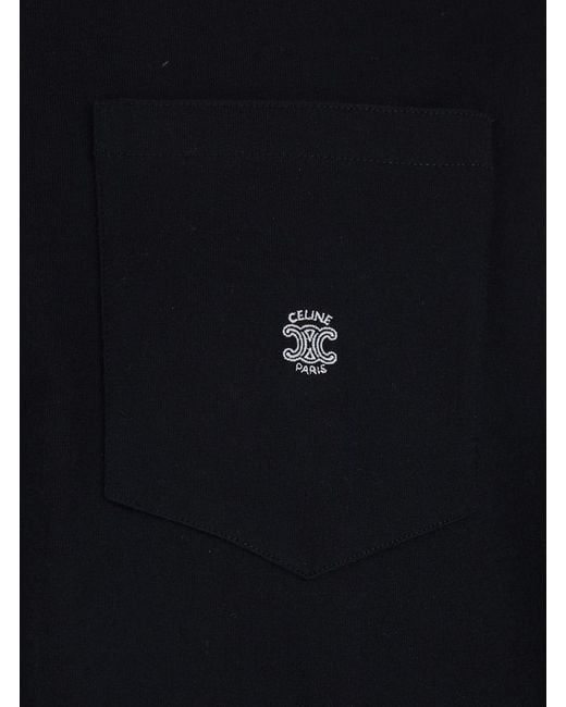 Céline Blue Long-Sleeved T-Shirt for men