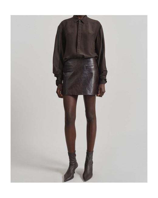 Frankie Shop Brown Rory Skirt