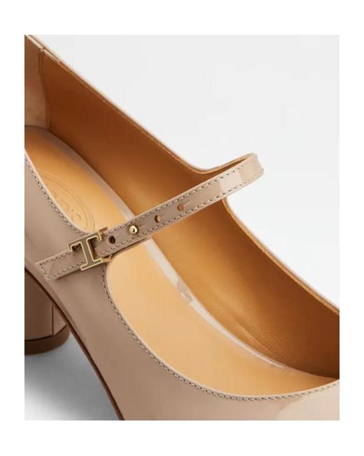 Tod's Natural T-Bar Pumps