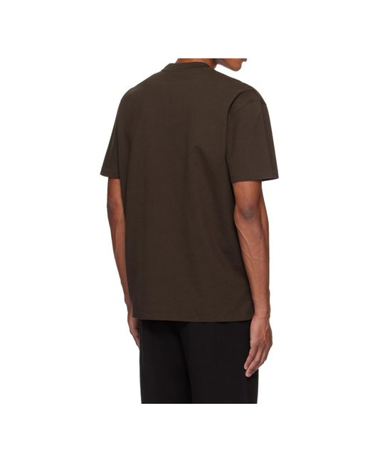 Skims Brown Round Neck Short Sleeve T-Shirt for men