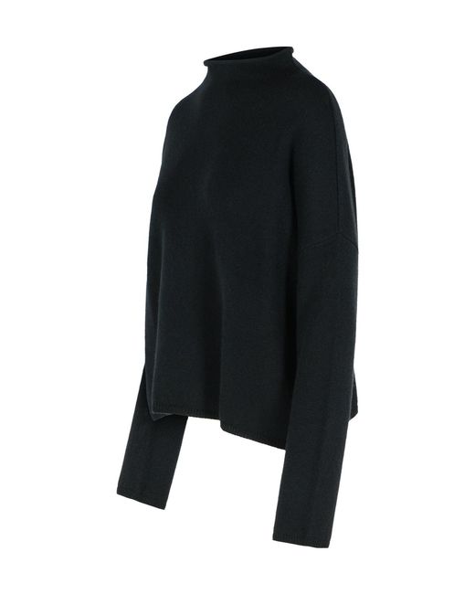 Lisa Yang Black Sandy Boat-Neck Knitted Sweater