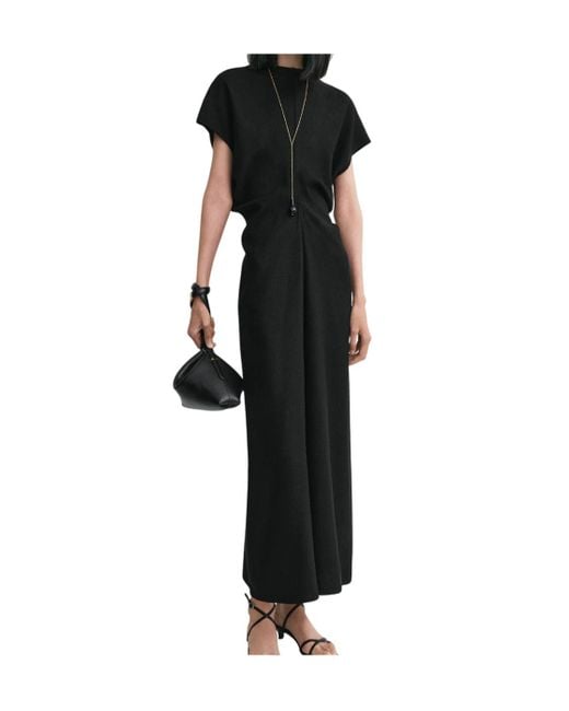 Totême  Black Woven Dress With Loose Waist