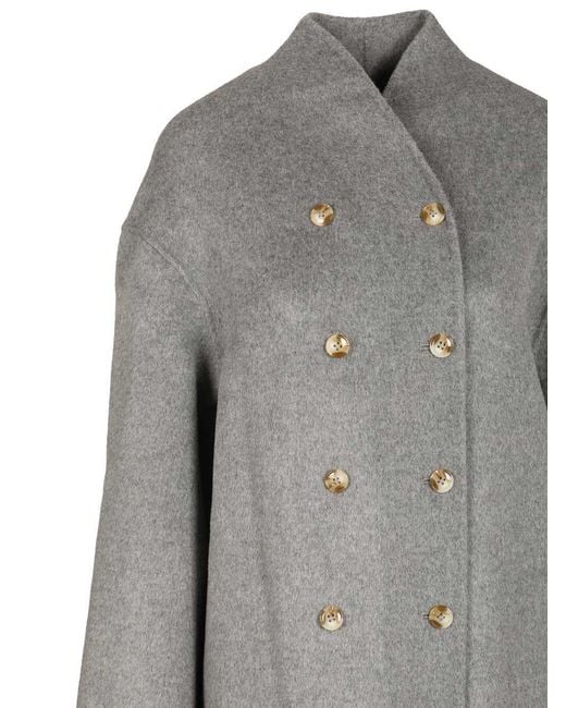 Loulou de Saison Gray Amory Double Breasted Coat