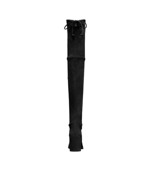 Stuart Weitzman Black Logo Boots