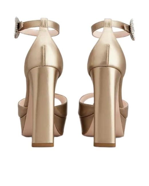 Roger Vivier Metallic Platform Sandals