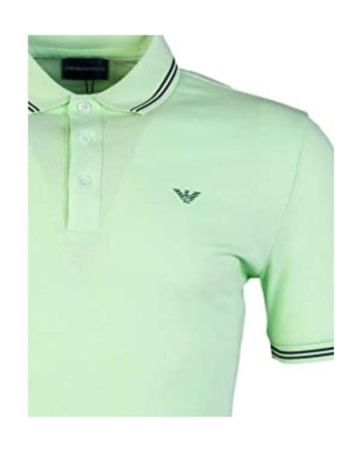 Emporio Armani Green Classic Polo Shirt for men