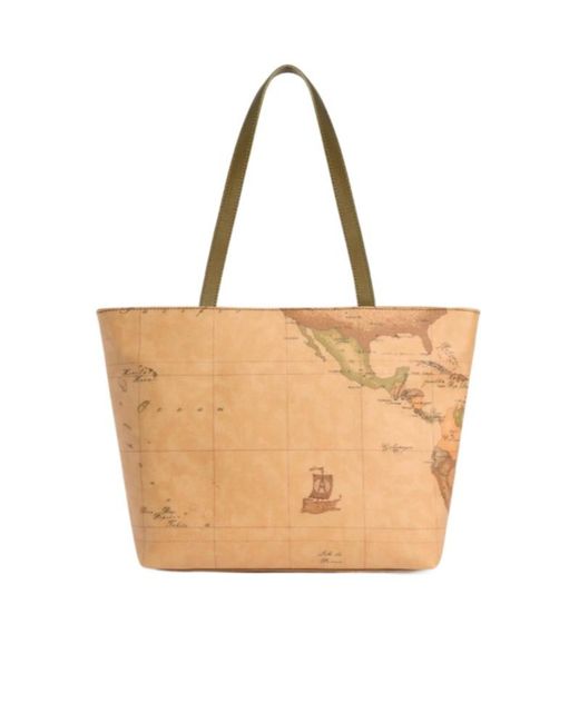 Alviero Martini Brown Logo-Lettering Handbag