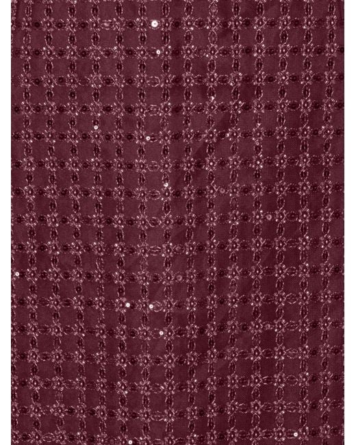 ROTATE BIRGER CHRISTENSEN Purple Beaded Tube Top Dress