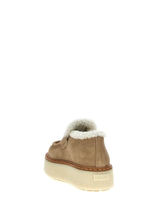Prada Brown Evolve Loafers
