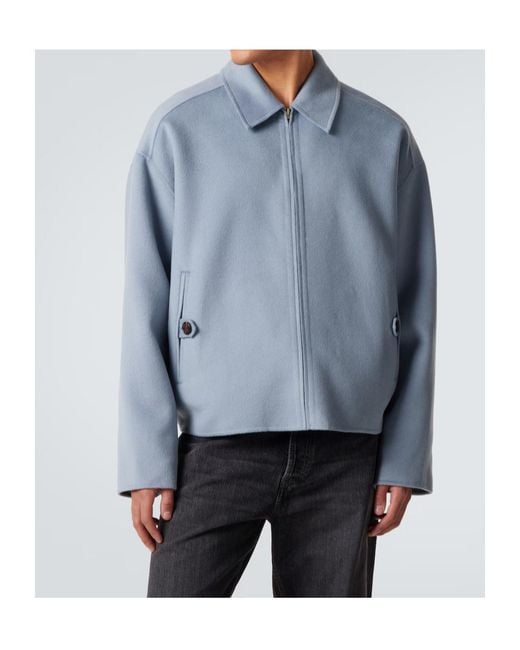 Acne Blue Wool And Cashmere Jacket for men