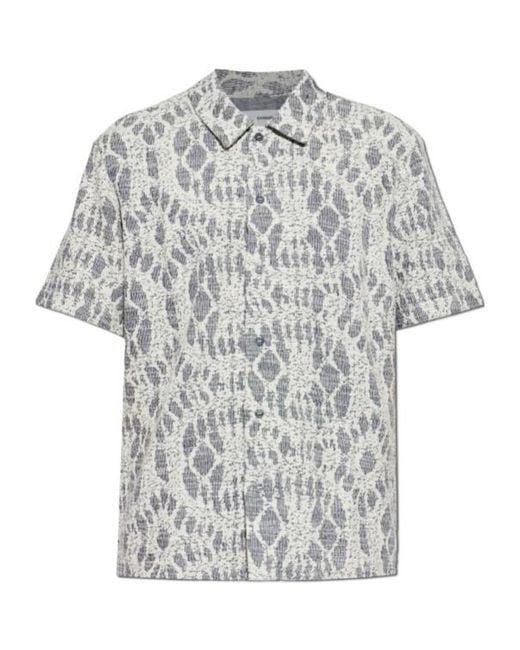 Samsøe & Samsøe White Short Sleeve Shirt for men