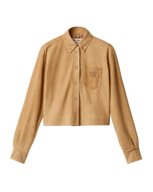 Miu Miu Natural Suede Shirt