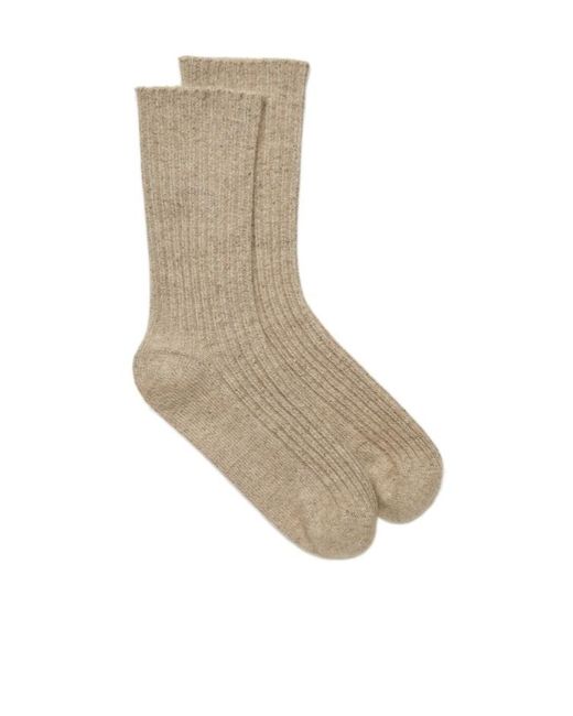 Loro Piana Gray Treccia Socks for men