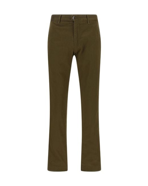 Incotex Green Straight-Leg Casual Trousers for men