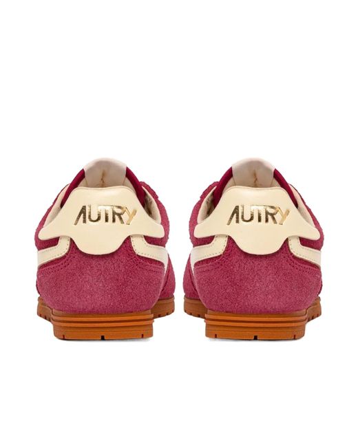 Autry Red Windspin Lace-Up Sneakers