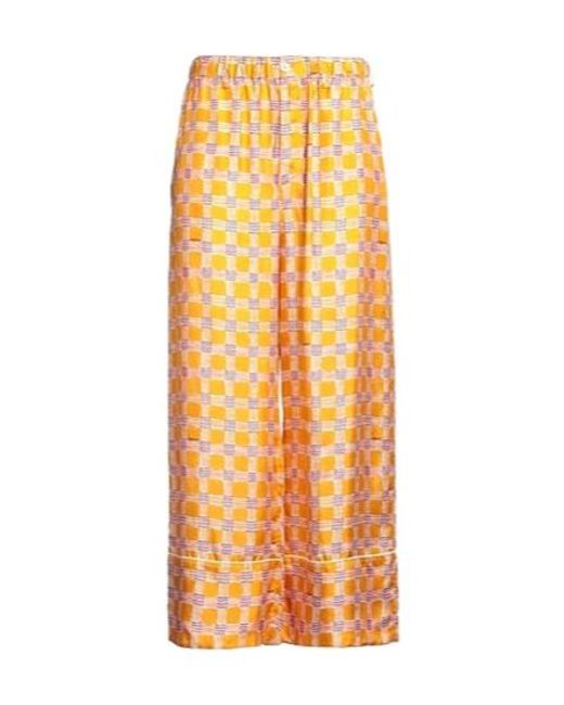 Marni Metallic Checked Casual Pants