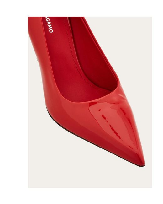 Ferragamo Red Ferragamo Pointed Toe Pumps