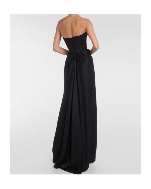 Vivienne Westwood Black Off-Shoulder Satin Gown