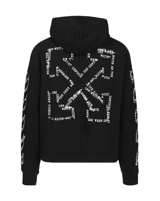 Off-White c/o Virgil Abloh Black Diag Arrow Print Hoodie for men