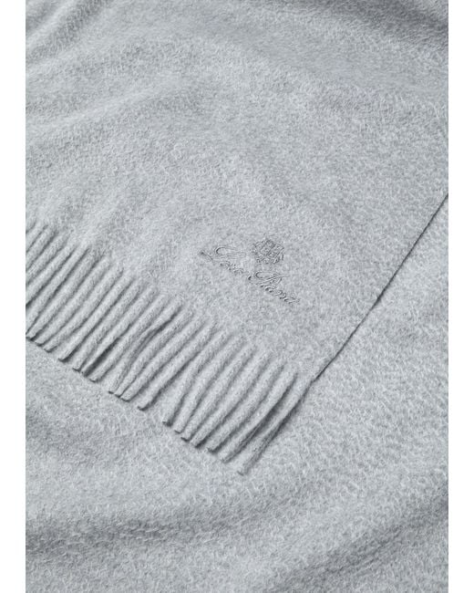 Loro Piana Gray Extra Grande Unita Scarf