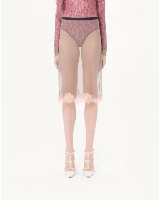 Valentino Brown Tulle Skirt