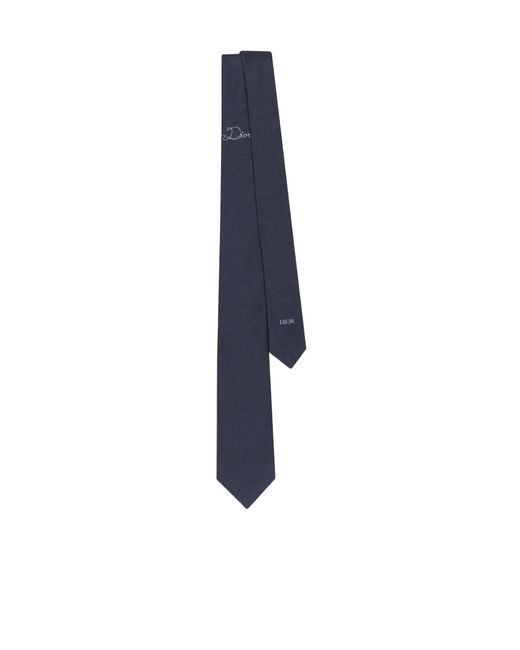 Dior Blue Homme Ribbon Tie for men