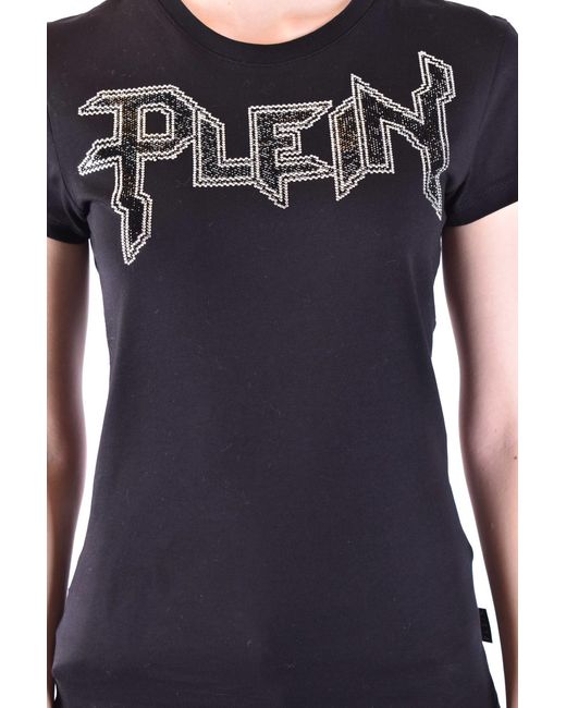Philipp Plein Black Logo-Embellished Cotton T-Shirt