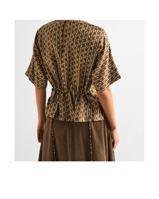 Max Mara Brown Printed Cover-Up
