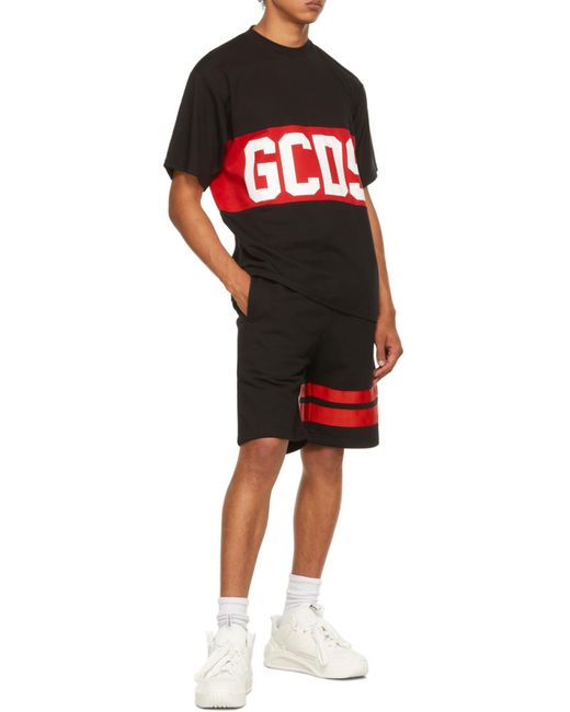 Gcds Red Logo Printed T-Shirt for men