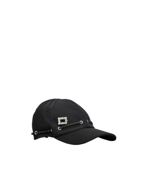 Roger Vivier Black Buckle Baseball Cap