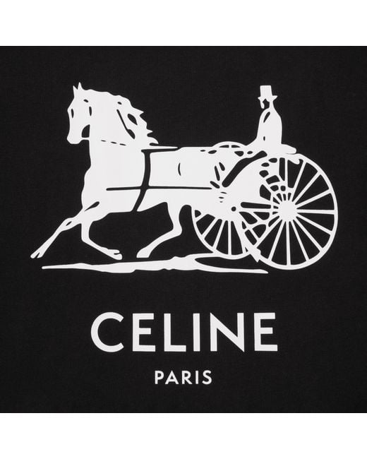 Céline Black T-Shirt for men