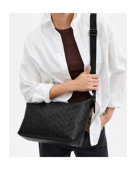 COACH Black Finn Crossbody Bag for men