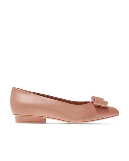 Ferragamo Pink Ferragamo Viva Ballet Flats