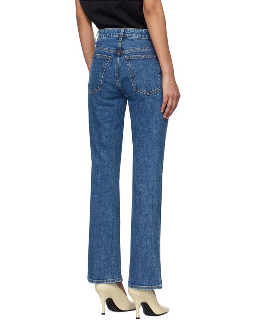 Khaite Blue Vivian Cropped Jeans