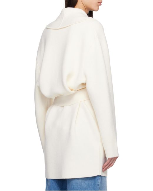 Totême Gray Totême Single-Breasted Belted Coat