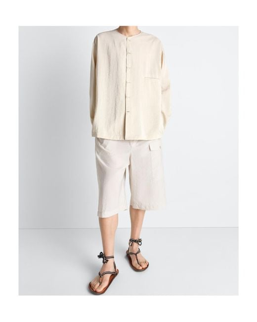 Lemaire Natural Button-Up Long-Sleeved Shirt for men