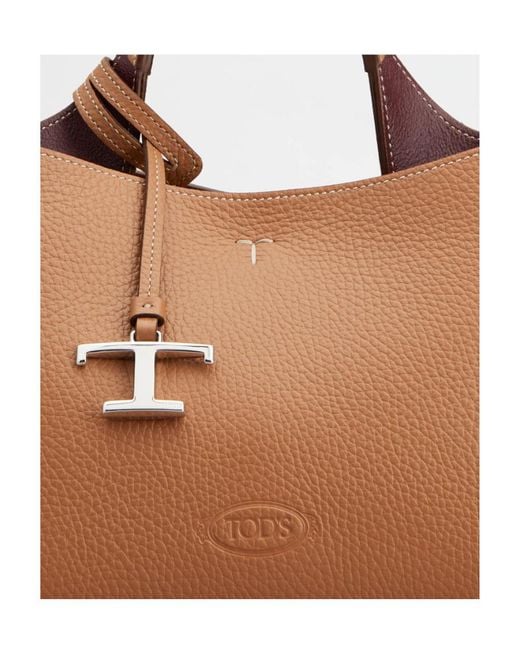 Tod's Brown Drawstring Top Handle Shoulder Bag