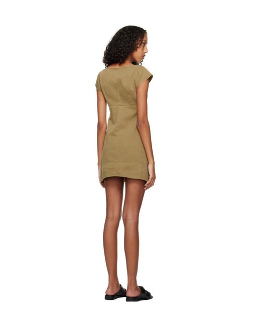 Staud Natural Julia Square Neck Dress