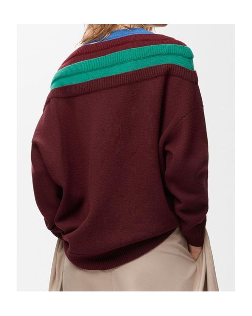 Loewe Layered Effect V-Neck Jumper