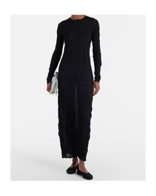 Totême  Black Pleated Maxi Dress