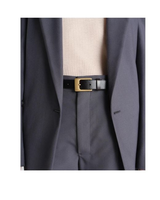Lemaire White Rail Leather Belt for men