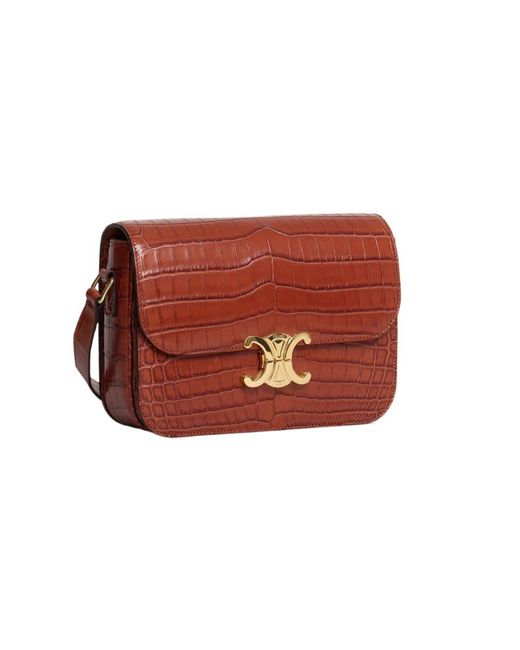 Céline Red Classique Triomphe Bag