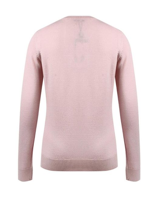 KENZO Pink Colored Letter Logo Knitted Pullover