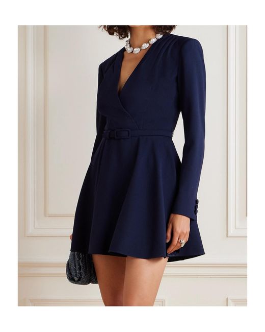 Alessandra Rich Blue Long-Sleeved Dress