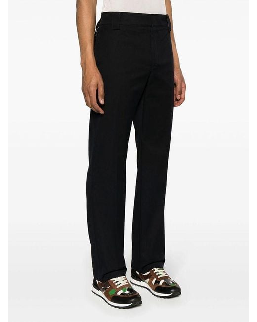 Valentino Black Rockstud Straight Tailored Trousers for men