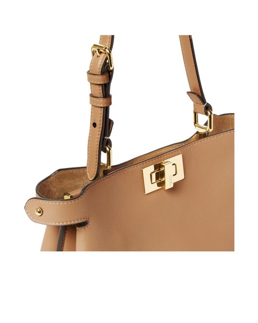 Fendi Metallic Peekaboo Twist-Lock Small Shoulder Bag